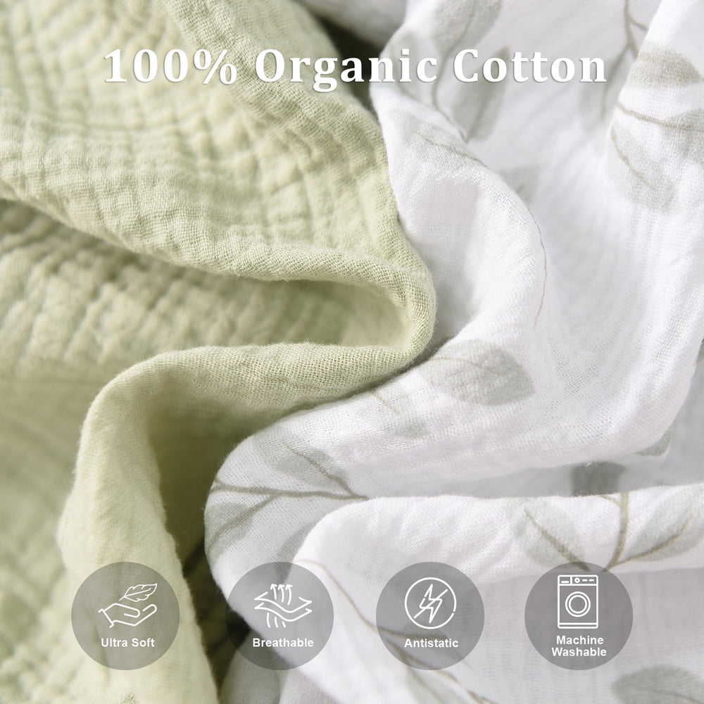 TADO MUSLIN eight-inch-pocket design; snug mattress coverage for safe sleep
