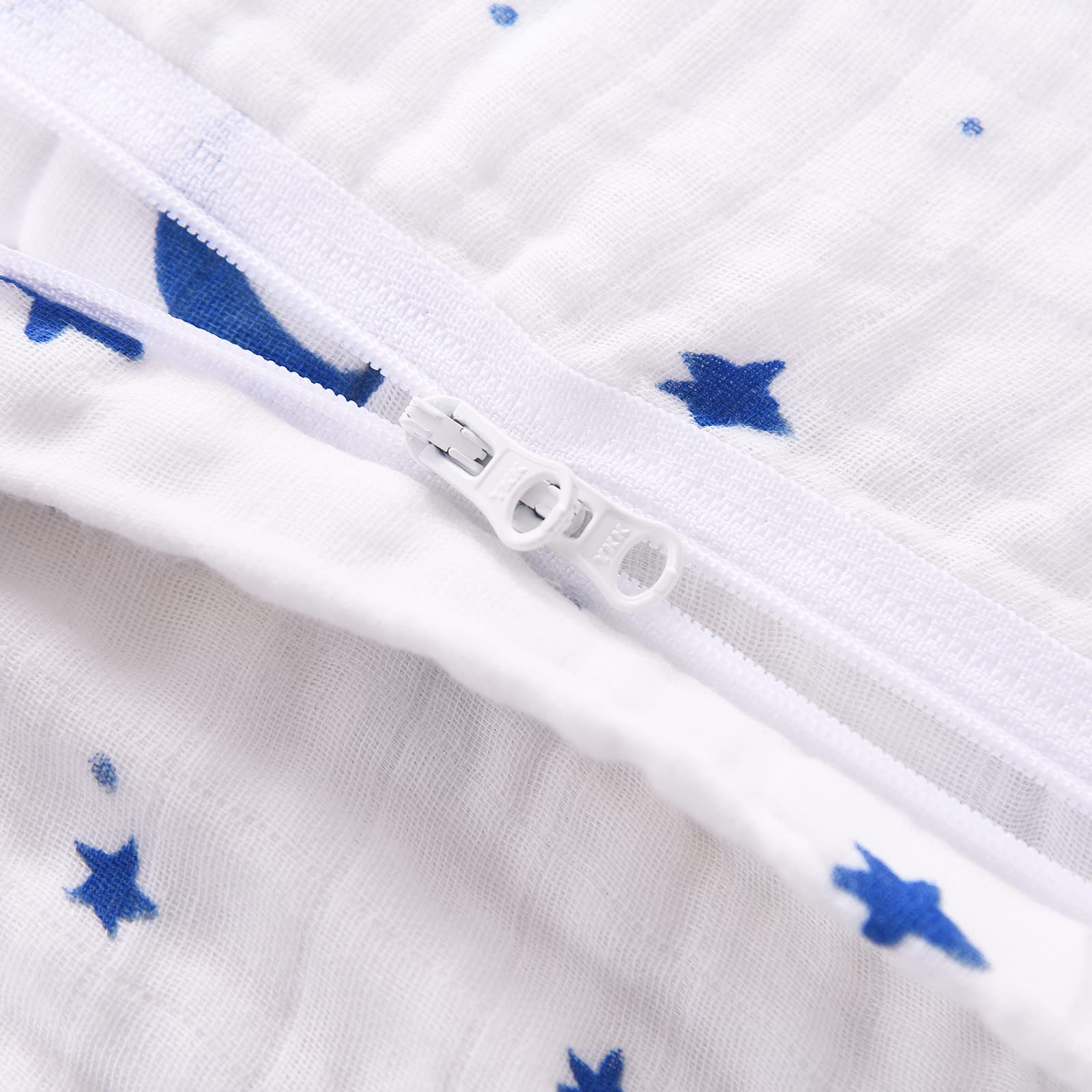 TADO MUSLIN Organic cotton fabric closeup reveals airy, soft texture for sensitive skin.