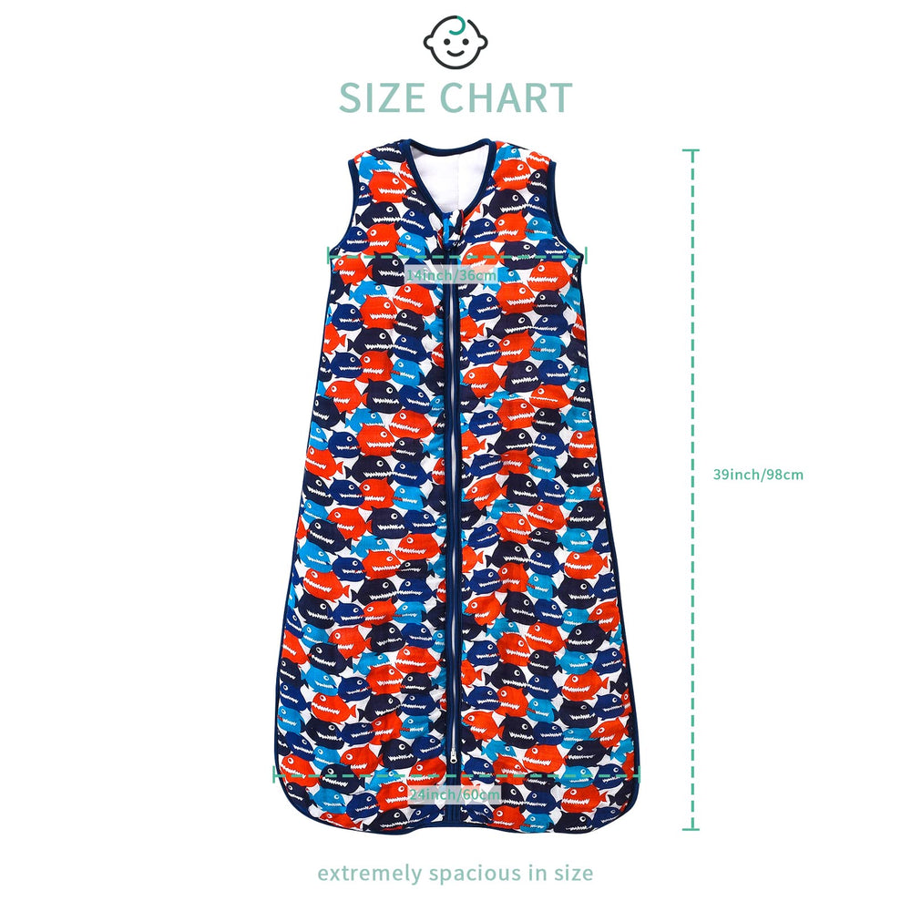 TADO MUSLIN sleep sack cars pattern; age-appropriate and playful.