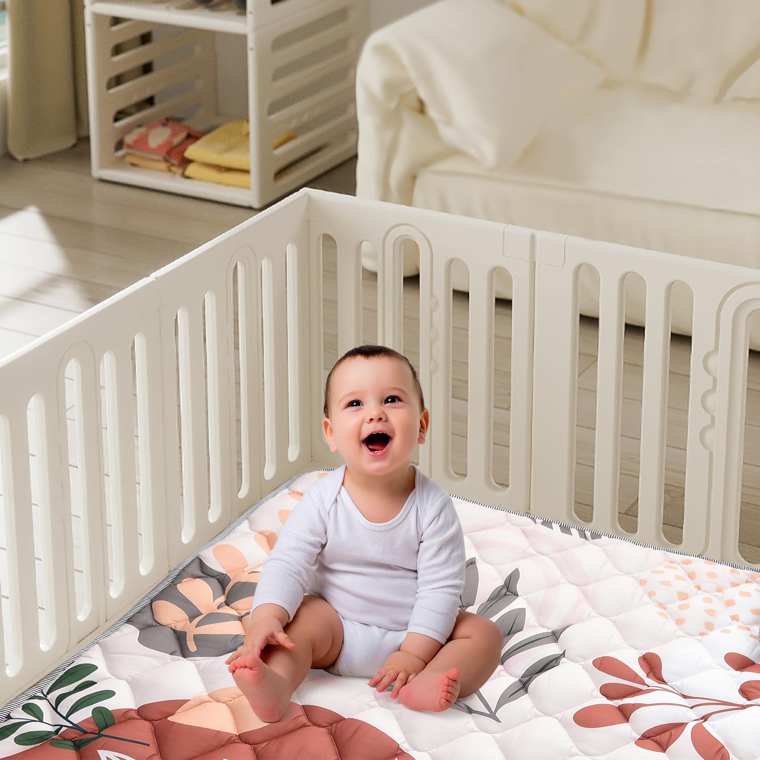 TADO MUSLIN machine-washable fabric makes cleanup simple after spills.