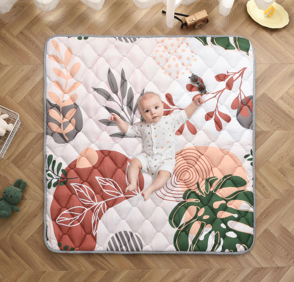 TADO MUSLIN play mat soft-fabric close-up for luxurious baby comfort during tummy time.