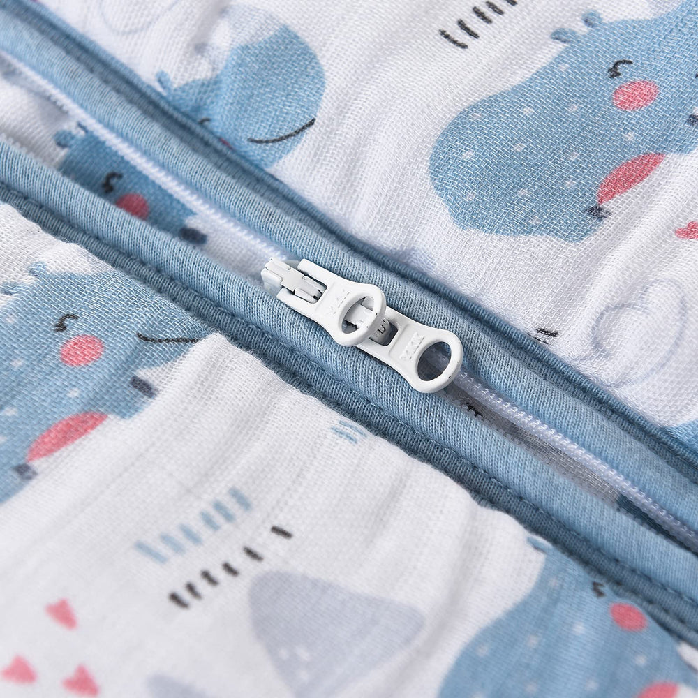 TADO MUSLIN size 2-4T sleep-sack demonstrates roomy fit for toddlers
