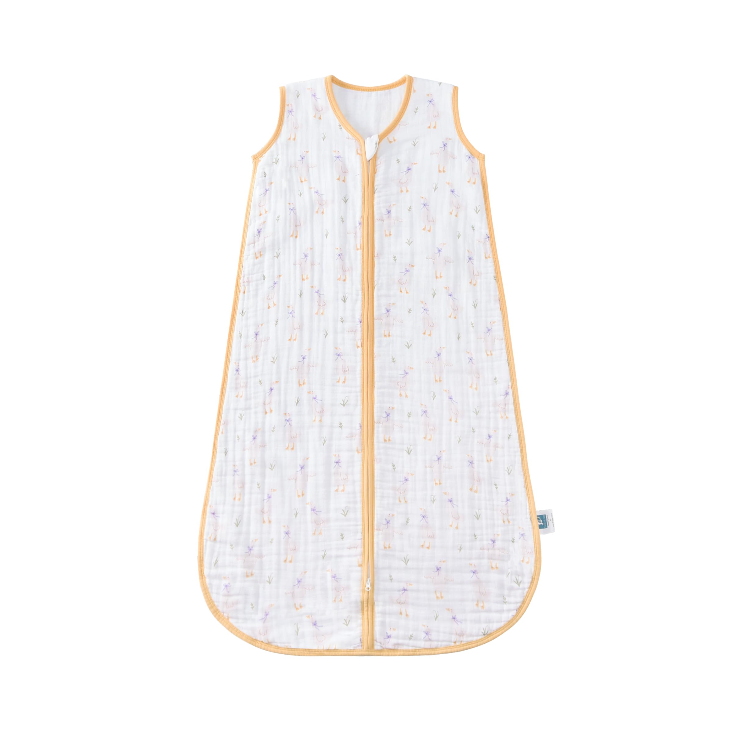 TADO MUSLIN sleep sack closeup fabric shows breathable 4-layer muslin warmth