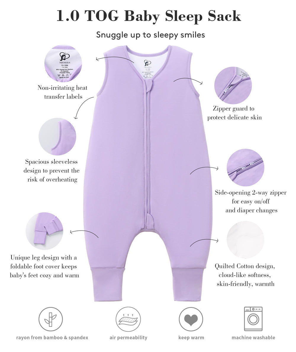 TADO MUSLIN 1.0 TOG bamboo blend offers breathable warmth.
