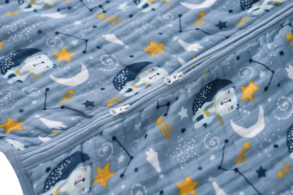 TADO MUSLIN sleep sack blue bear size tag for 2-4 years