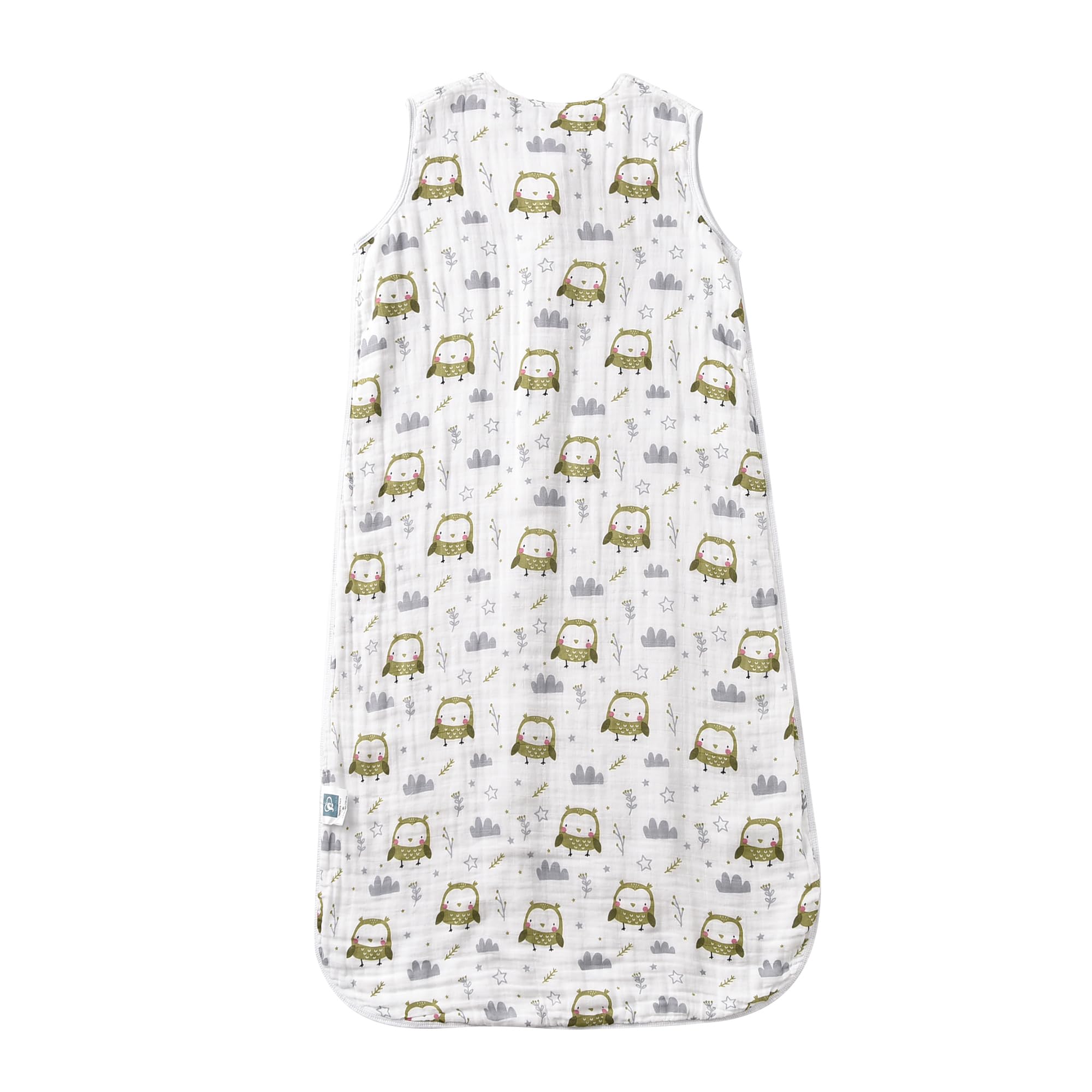 TADO MUSLIN Sleep Sack zipper bottom view for quick night checks.