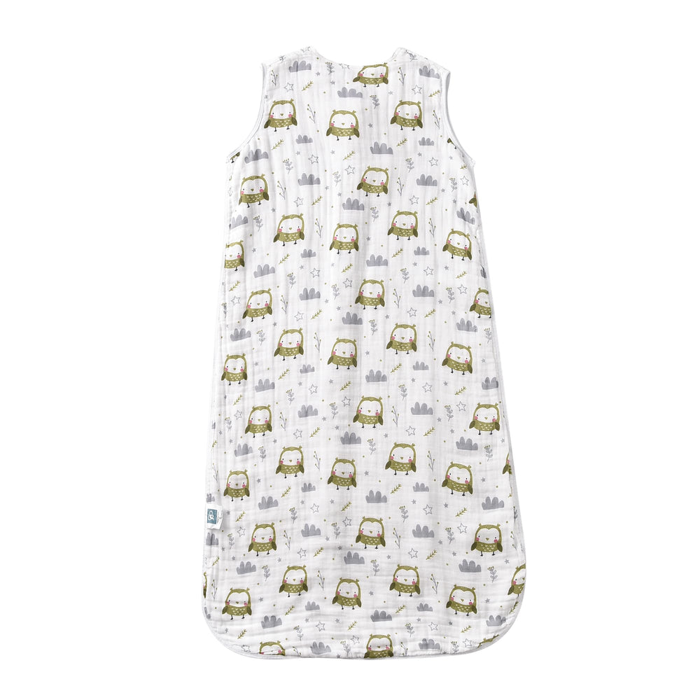 TADO MUSLIN Sleep Sack zipper bottom view for quick night checks.
