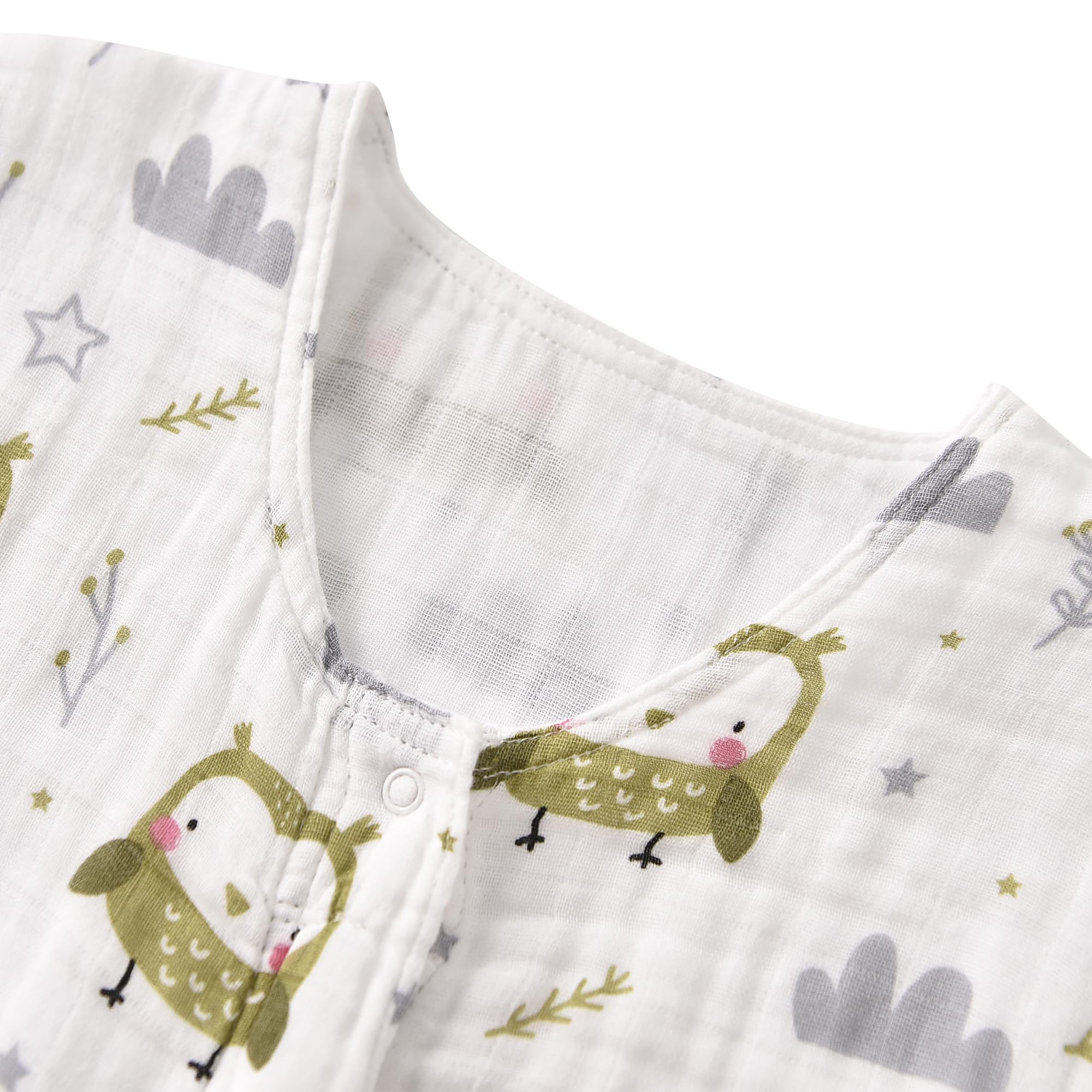 TADO MUSLIN Sleep Sack in crib scene demonstrates safe sleep setup.