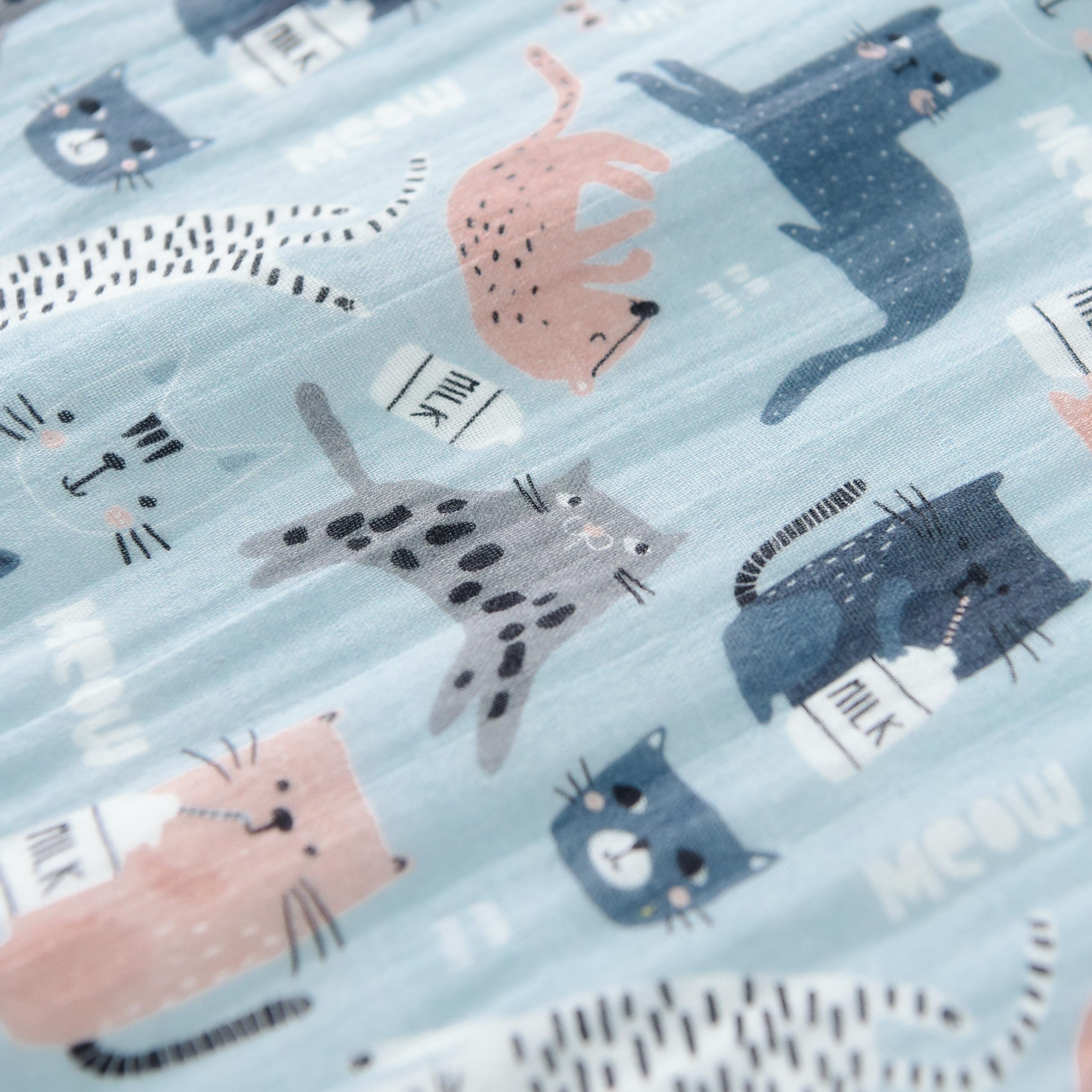 TADO MUSLIN sleep sack laid flat shows four-layer muslin and breathable comfort