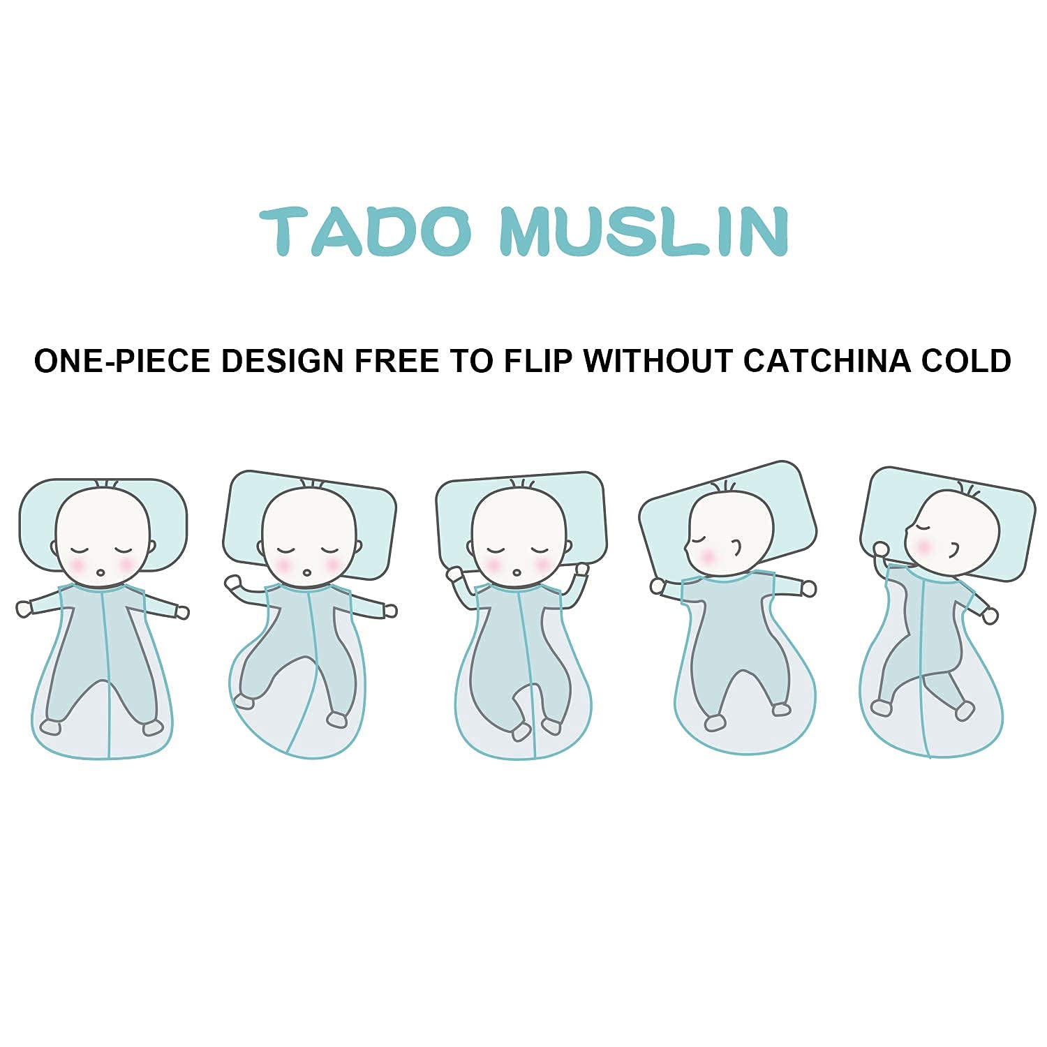 TADO MUSLIN size guide helps find the 2–4 year fit.