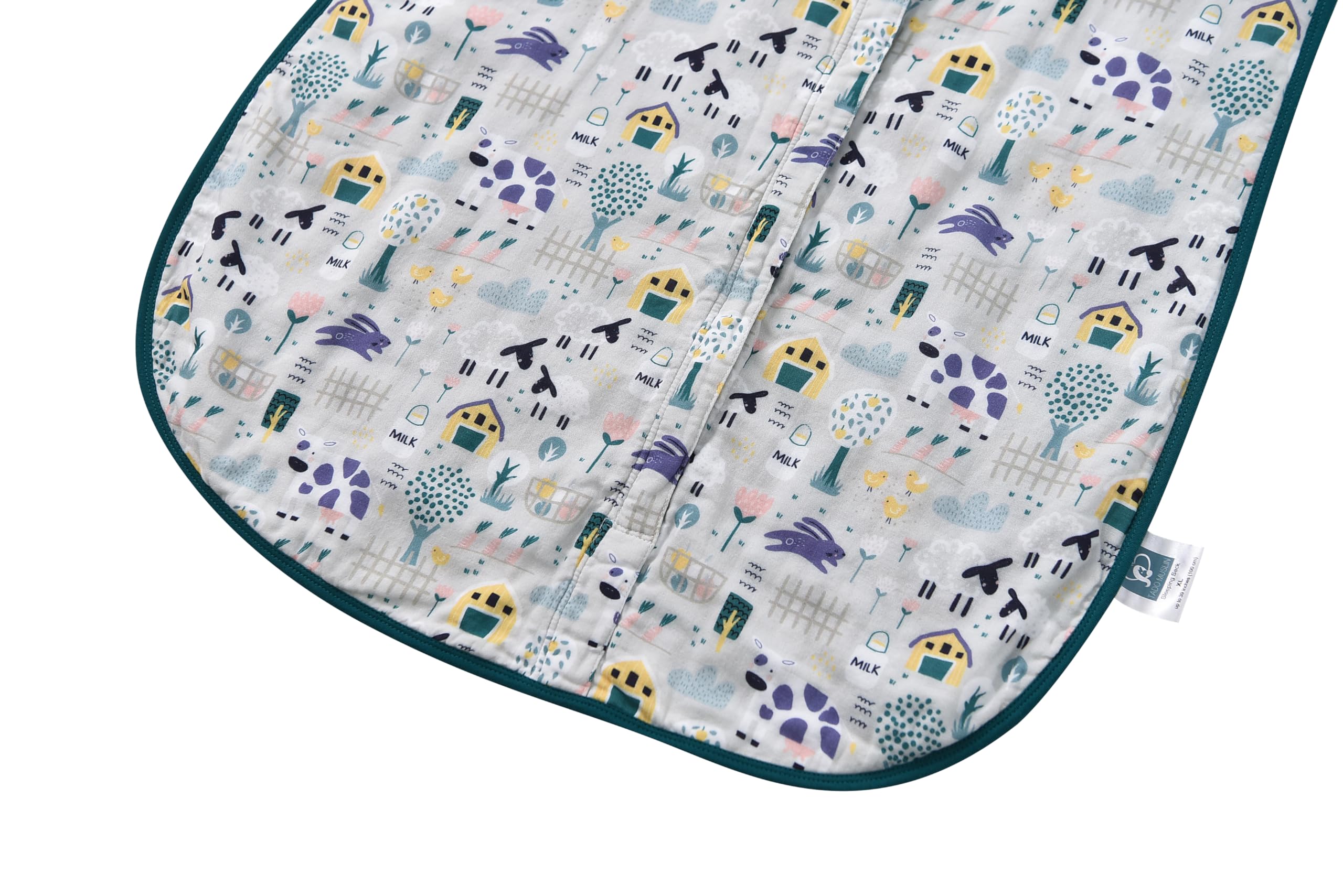 TADO MUSLIN sleep sack sized for crib to toddler bed transitions.