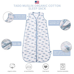TADO MUSLIN two way zipper demonstrates easy dressing and diaper changes
