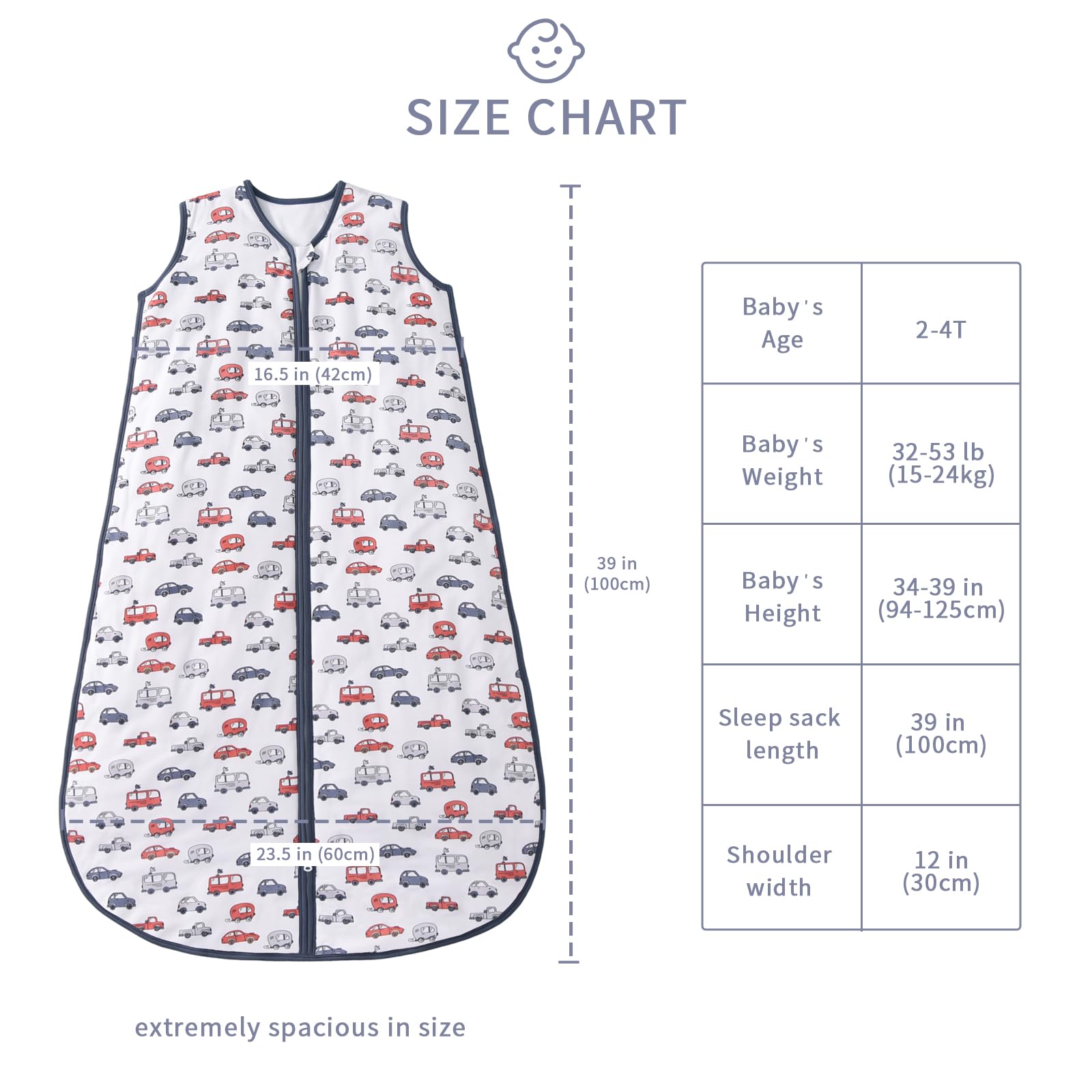 TADO MUSLIN sleep sack zipper guard protects skin during night changes
