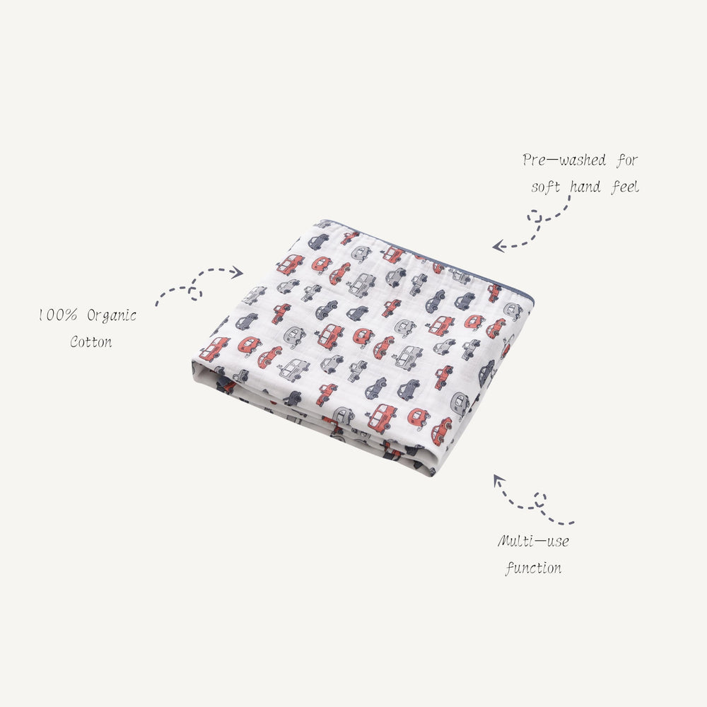 TADO MUSLIN swaddle pup design serves as a versatile nursing cover