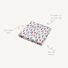 TADO MUSLIN swaddle pup design serves as a versatile nursing cover
