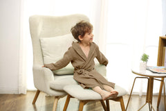 TADO MUSLIN toddler bathrobe hooded back view highlights breathable design for everyday wear