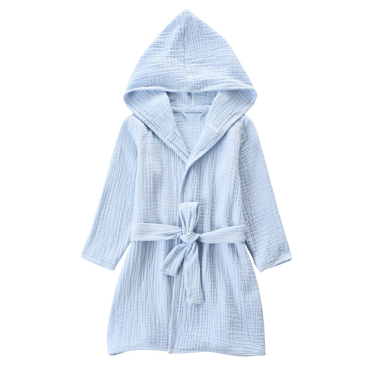 TADO MUSLIN Toddler Bathrobe blue hooded design for cozy bath time