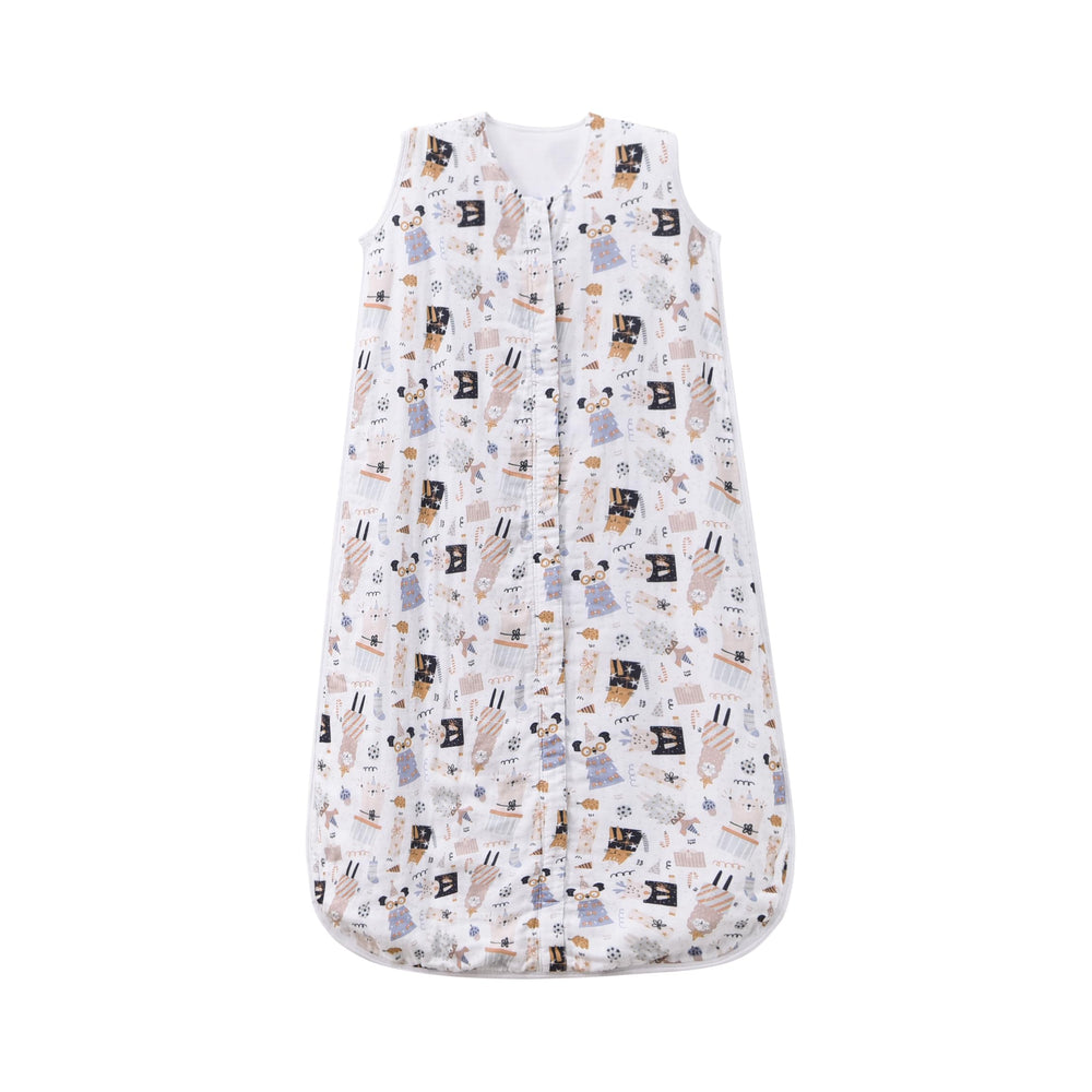 TADO MUSLIN Toddler Sleep Sack on crib highlighting breathable four-layer muslin