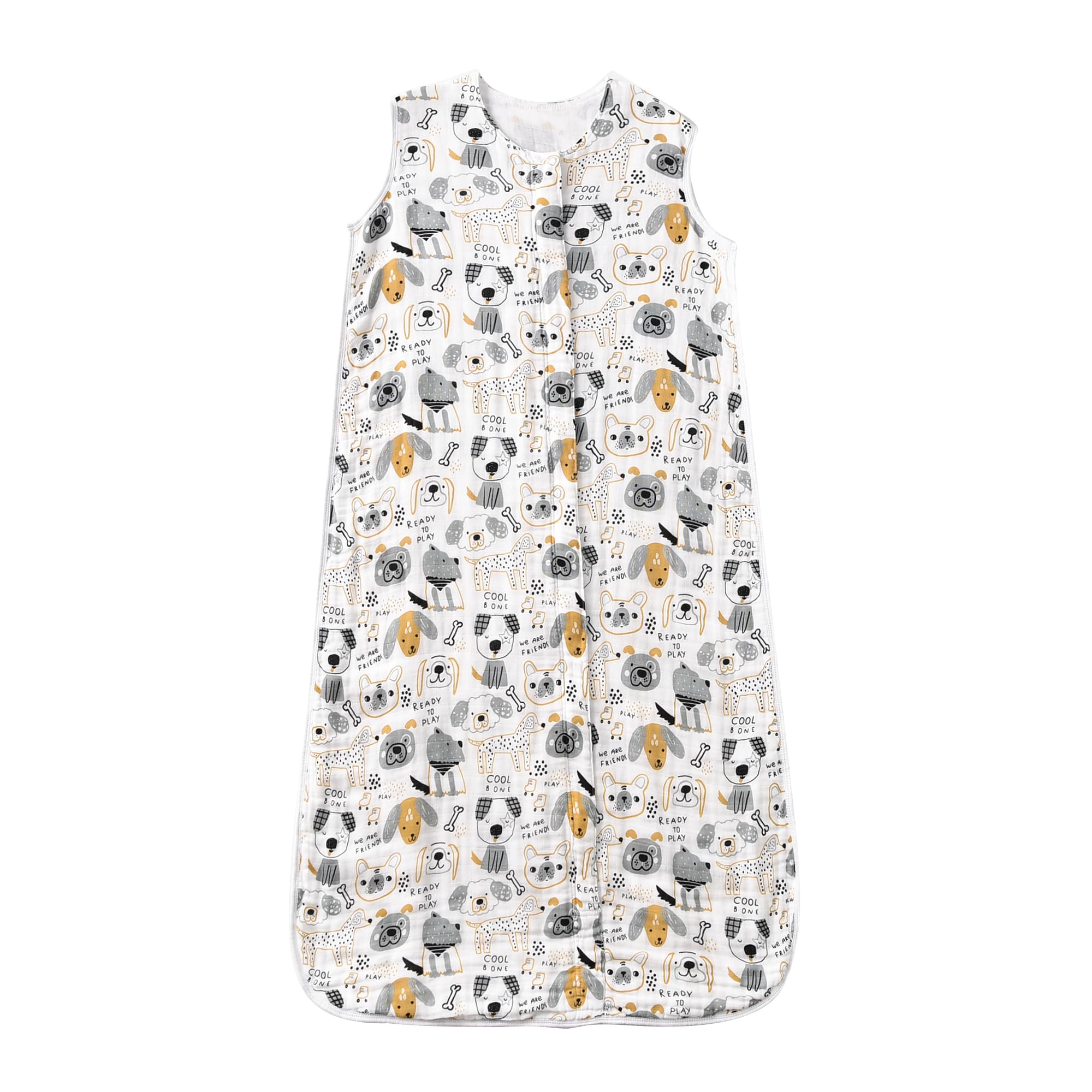 TADO MUSLIN toddler sleep sack flat lay shows breathable organic cotton for warm nights