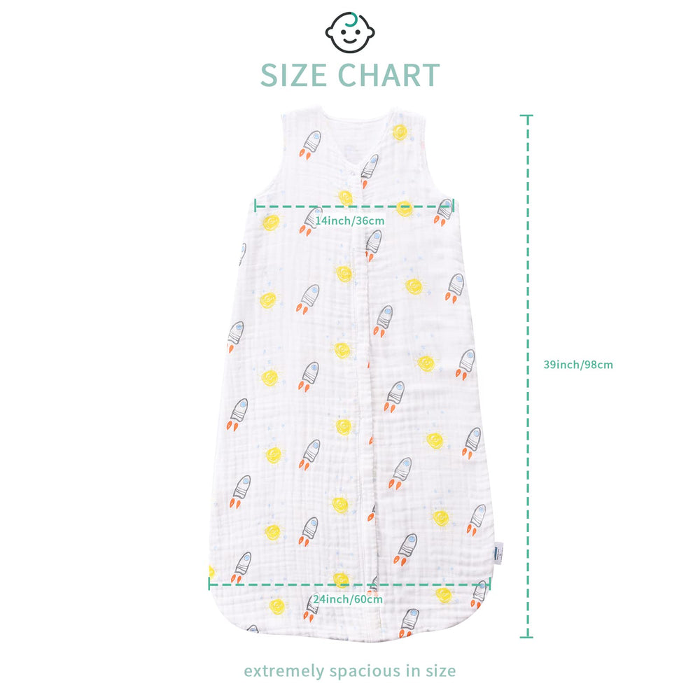 TADO MUSLIN Toddler Sleep Sack interior closeup showcases ultra-soft organic cotton