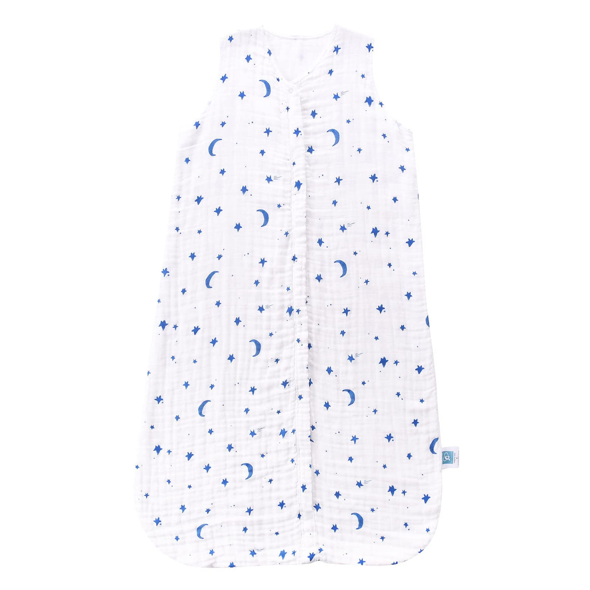 TADO MUSLIN Toddler Sleep Sack Star Moon front view shows breathable organic cotton comfort.