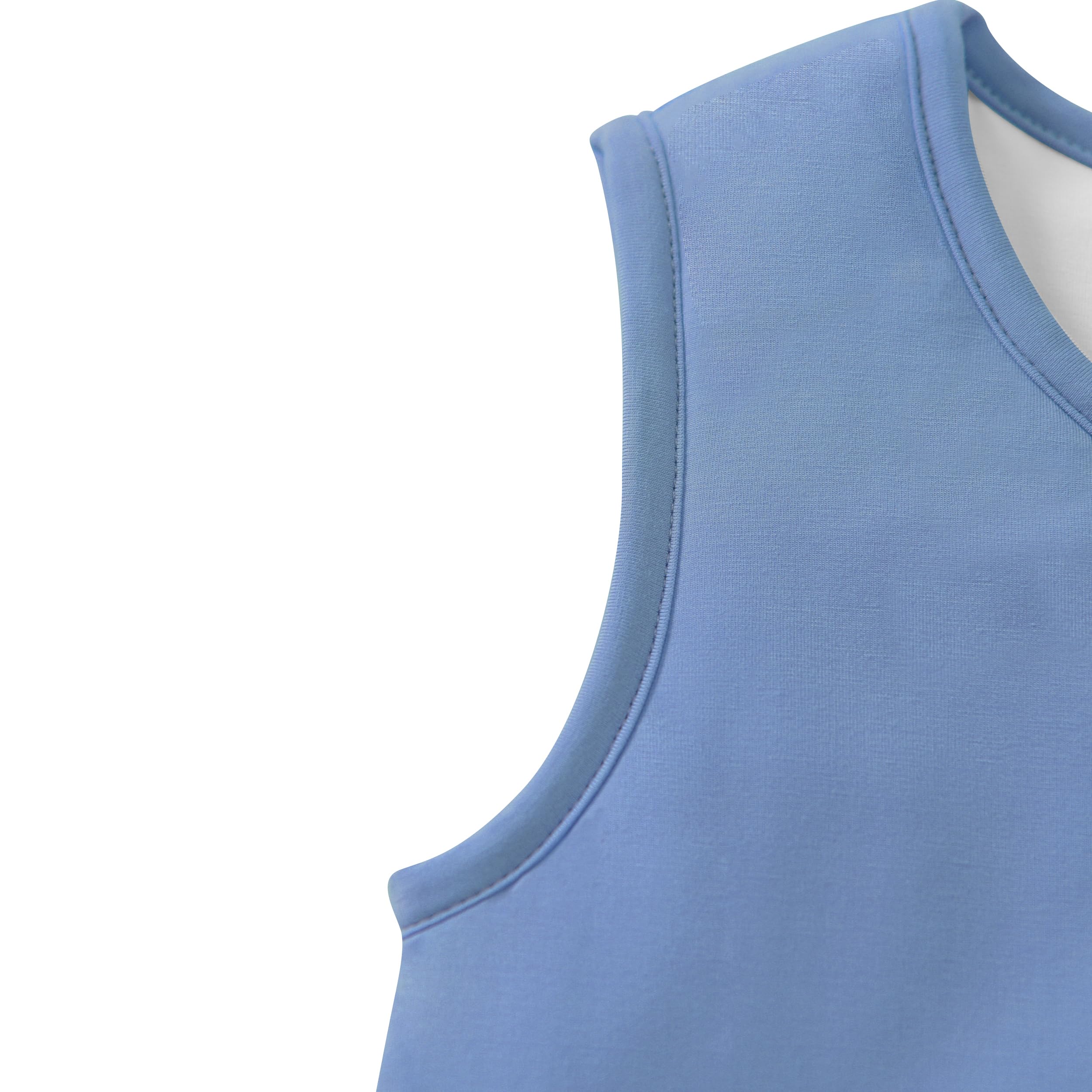 TADO MUSLIN close-neckline detail keeps fabric smooth against skin.
