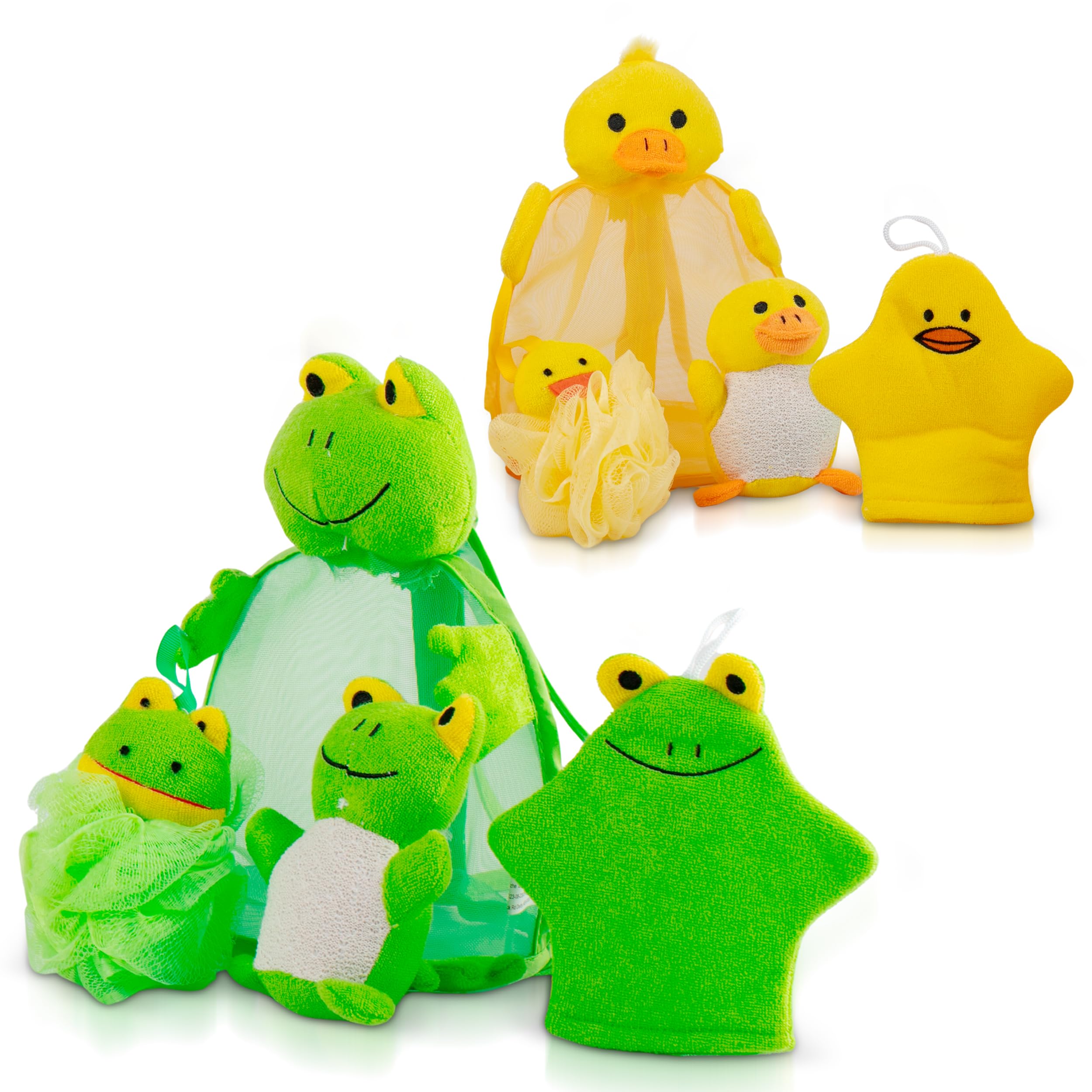 TadPole Tots frog-design bath set brightens bath routine