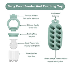 TAEAFER green feeder with freezer tray illustrating 10-food capacity for quick prep.