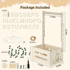 TAEYONK easy-assembly baby storage crate enables quick setup and relocation.