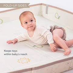 Taf Toys Fold 'n Fun Mat enclosed-area keeps toys contained and baby secure.