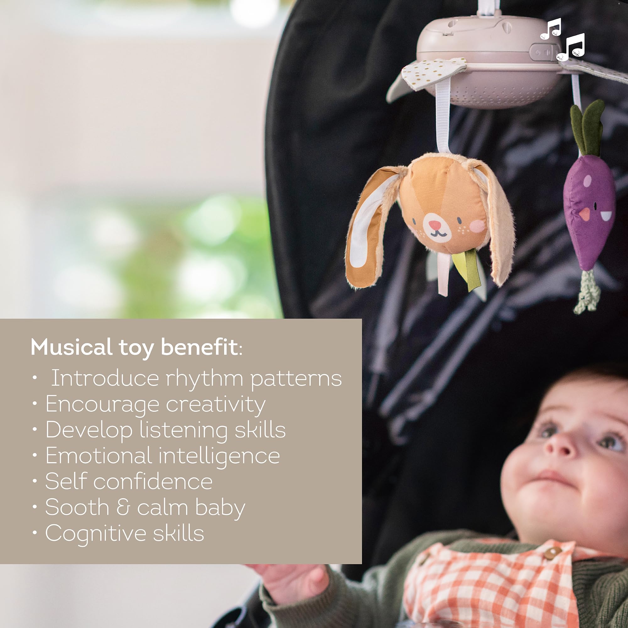 Taf Toys Garden Mobile plays Mozart, Bach, Field, Tchaikovsky, Schumann melodies