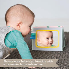 Taf Toys high-contrast pages attract newborn eyes for easy focus during play.