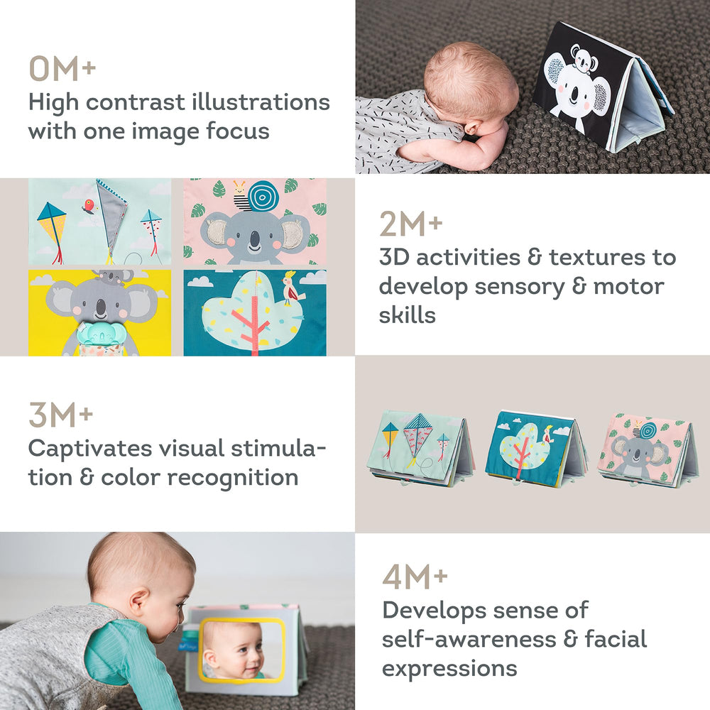Taf Toys interactive mama kangaroo pouch adds tactile exploration and curiosity.
