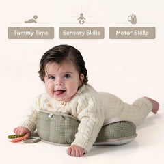 Taf Toys gear supports neck and core development through gentle lifting movements