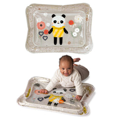 Taf Toys Panda Bloom Water Mat top view with vibrant toys for tummy time play