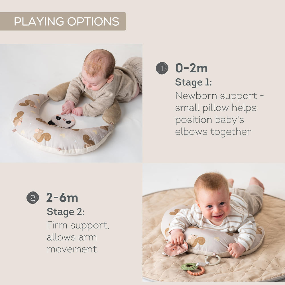 Taf Toys stage-two arm mobility design supports growing baby's strength and coordination