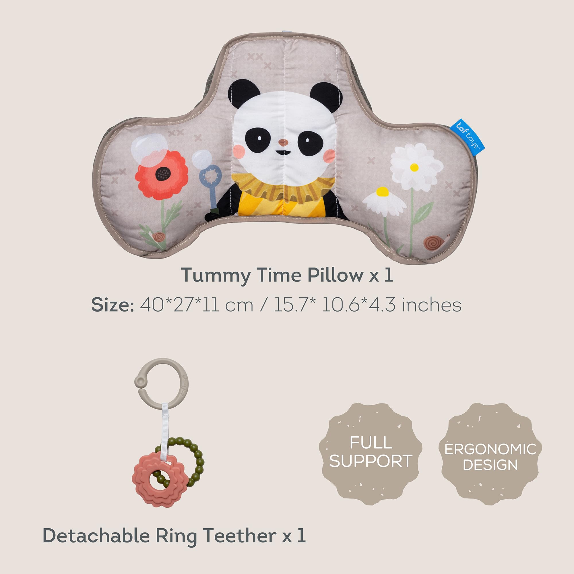 Taf Toys tummy time teether and rattle engages baby’s senses during play
