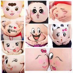 TAFLY baby bump stickers flatlay for maternity photos, perfect props for documenting pregnancy growth.