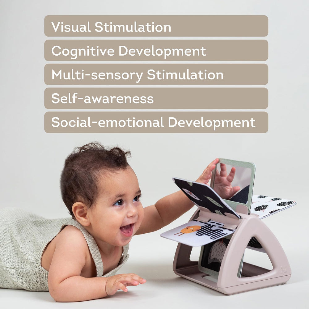 Taf Toys tummy-time ready design supports engaged newborn routines with safe play.