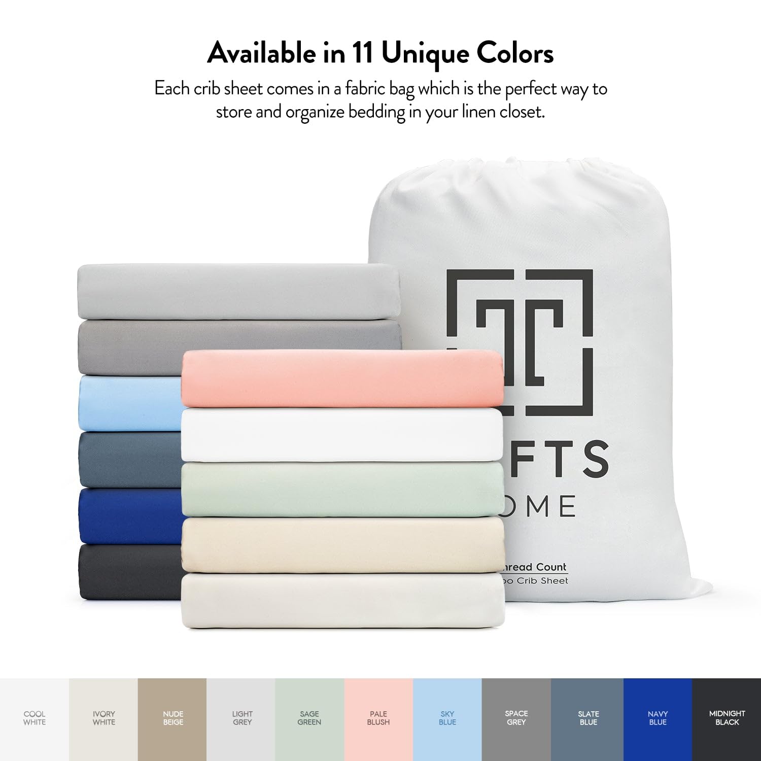 Tafts crib sheets white 28x52 fit on crib mattress
