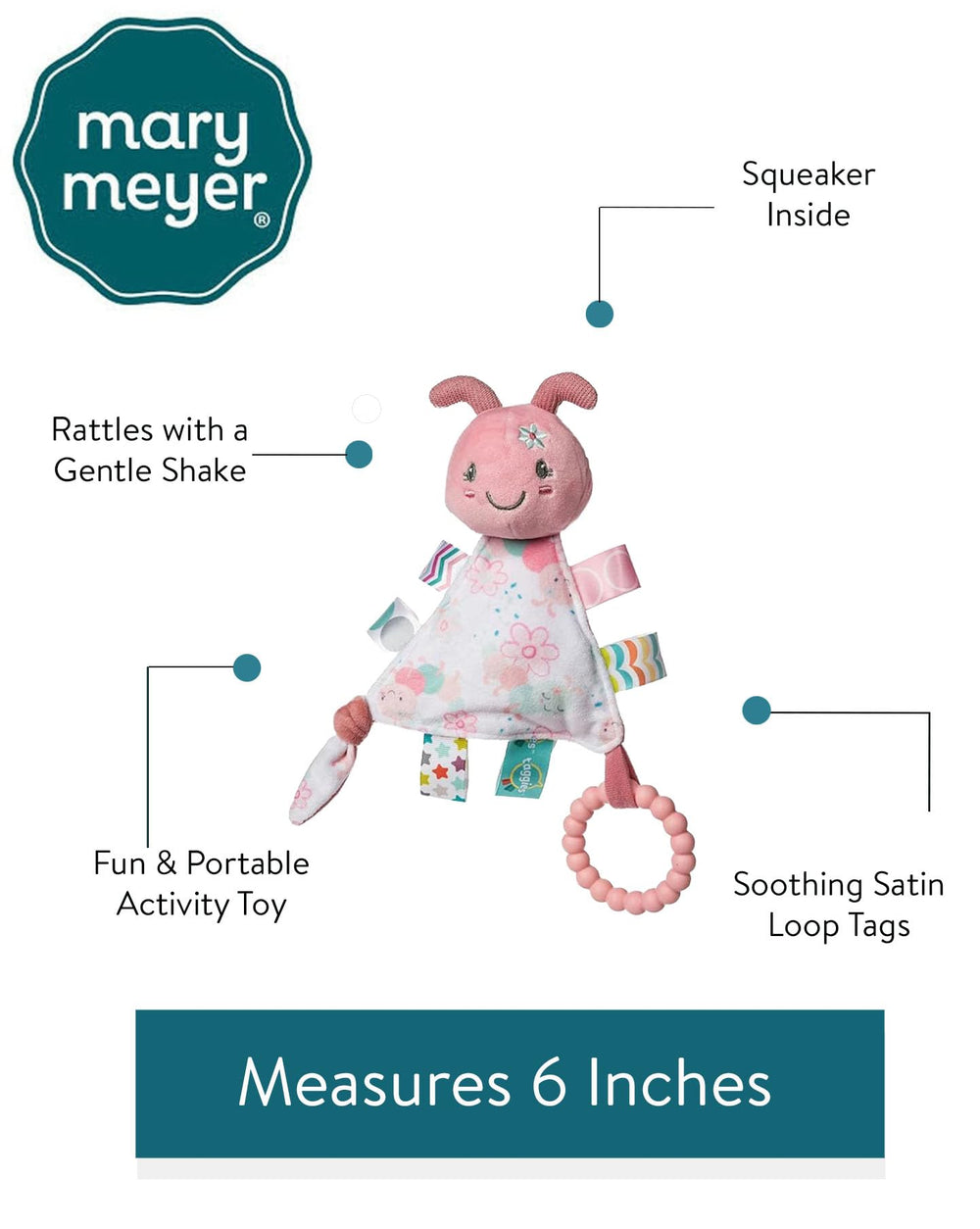 Taggies Camilla Caterpillar care-ready design; machine washable for busy families