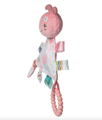 Taggies Camilla Caterpillar satin tags close-up highlighting tactile stimulation