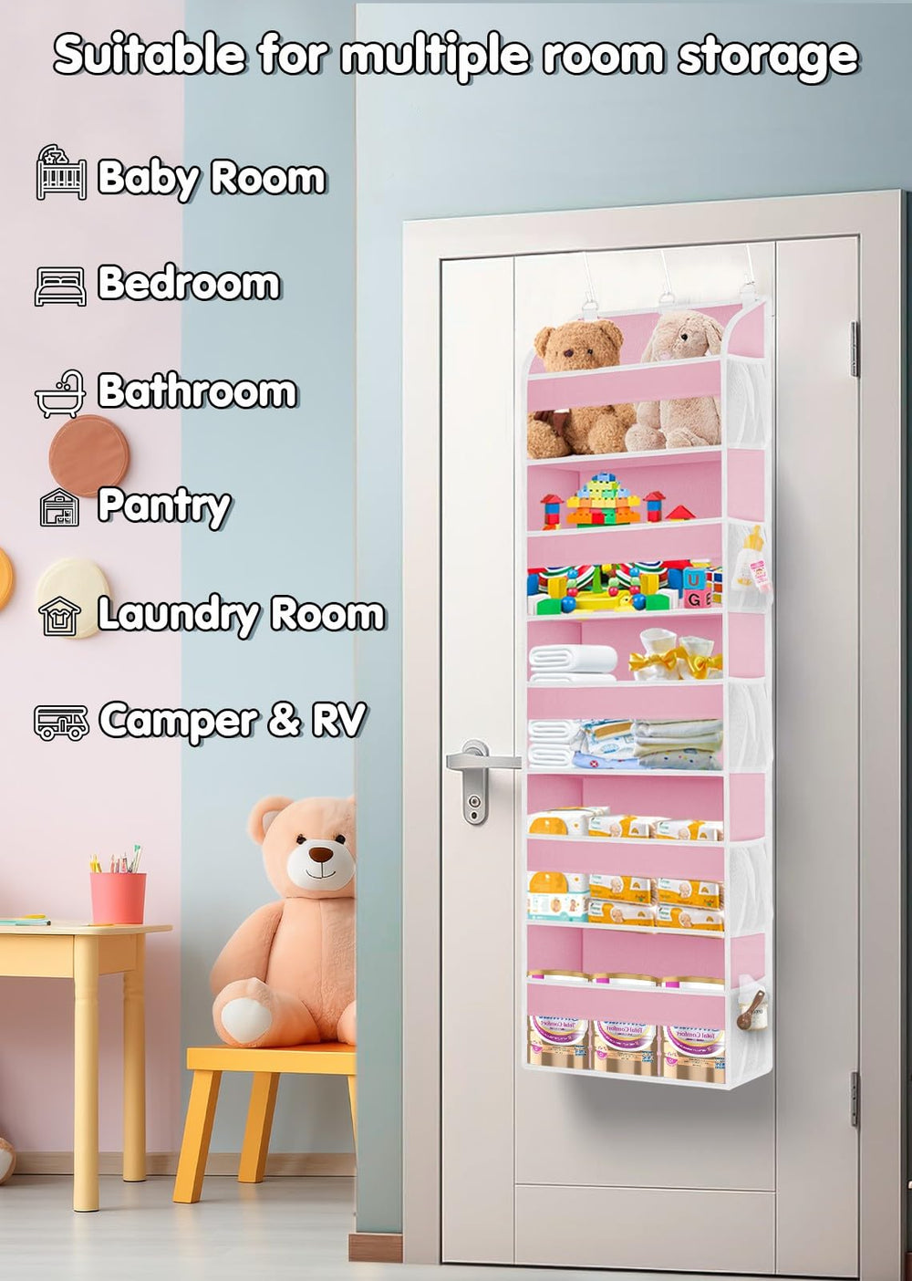TAHAVICE newborn essentials storage uses breathable materials for nursery organization.
