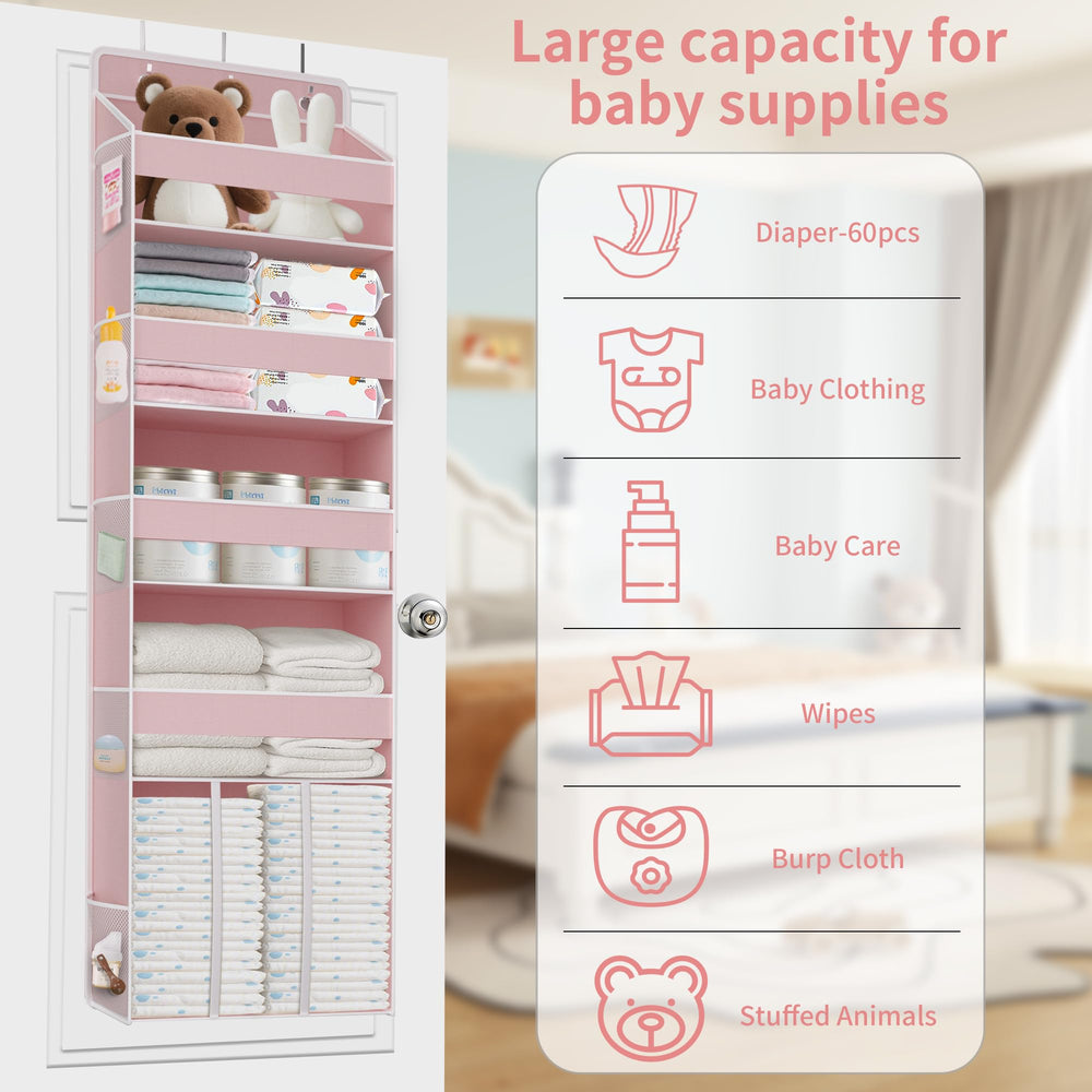 TAHAVICE pink mesh side pockets provide quick access to small items