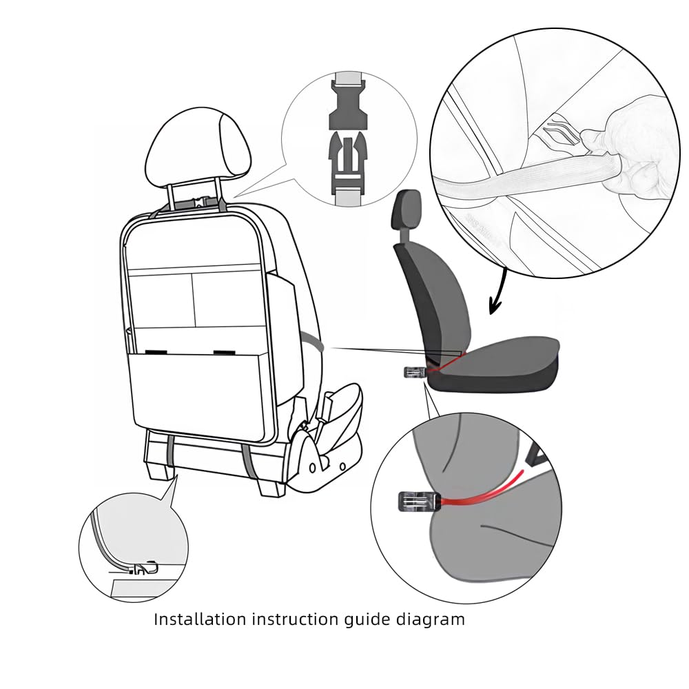 TAIKOO seat back protector odorless material ensures safe, clean travels
