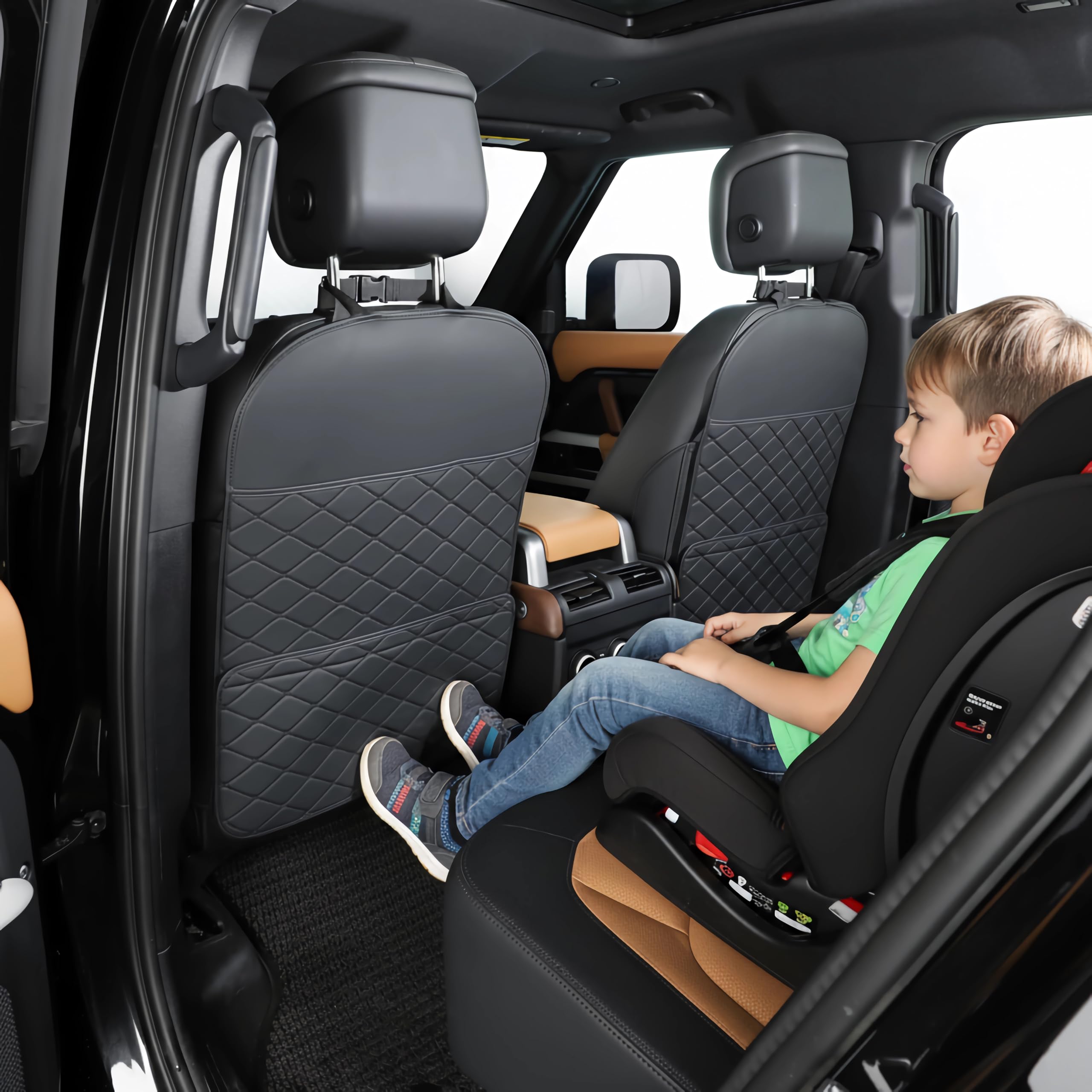 TAIKOO seat back protector side install highlights quick, secure fit