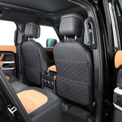 TAIKOO seat back protector storage pocket open demonstrates integrated organizer for essentials