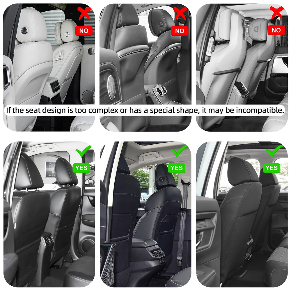 TAIKOO seat back protector bottom ribbon concealed preserves clean aesthetics and seamless look