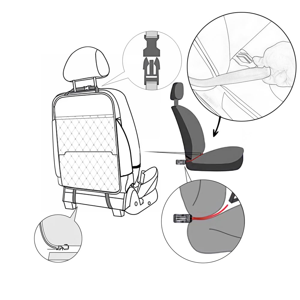 TAIKOO seat back protector damp-wipe cleaning keeps seats fresh.