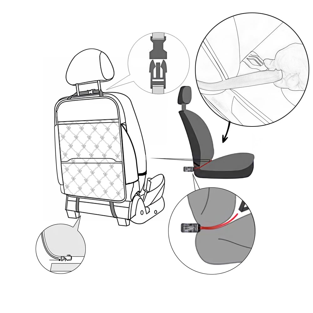 TAIKOO seat back protector cleaning damp cloth makes maintenance quick and effortless
